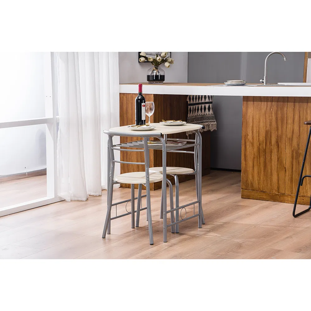 PVC Breakfast Table (One Table and Two Chairs) Natural image 14