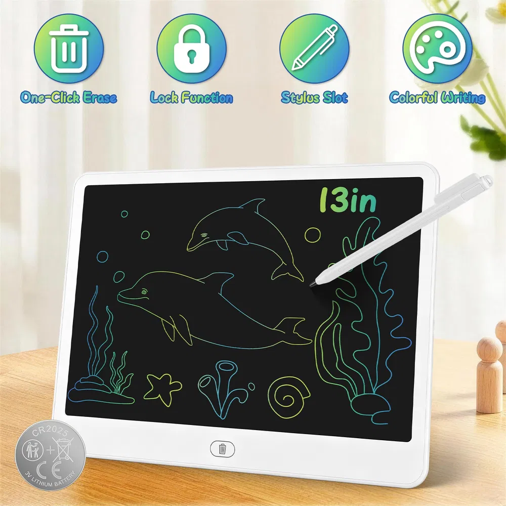LCD Writing Tablet for Kids, Reusable Doodle Board image 20