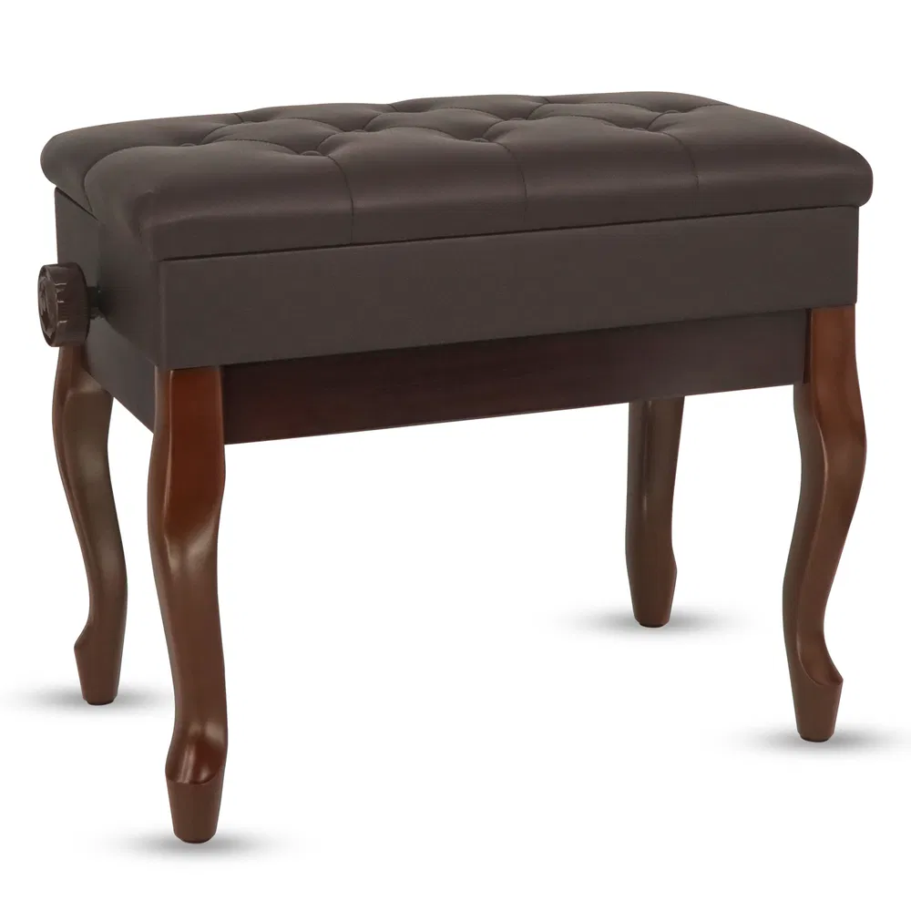 5 Core Piano Bench Wooden Height Adjustable Stool Heavy Duty Keyboard Seat with Storage image 20