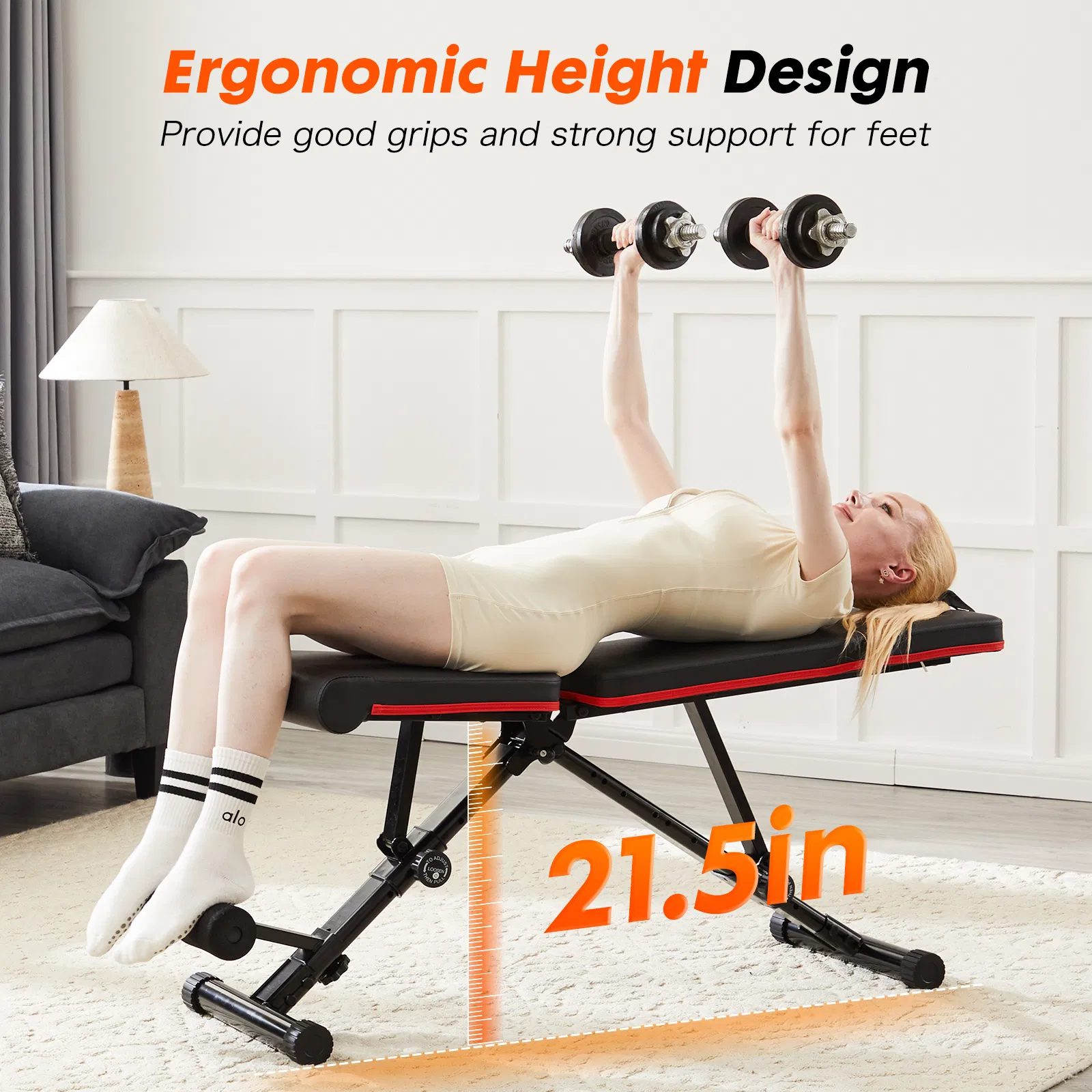 Weight Bench Adjustable Workout Bench for Home Gym, Foldable Bench Press for Full Body Exercise and… image 4