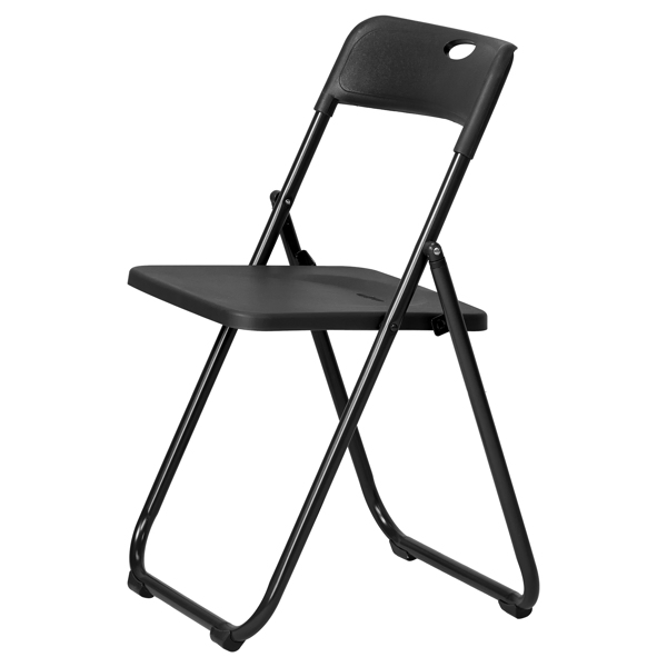 10 Pack Plastic Folding Chairs, Stackable Commercial Chairs, Portable Event Seats Indoor Outdoor for Home Event Party Picnic School Wedding, Black-19