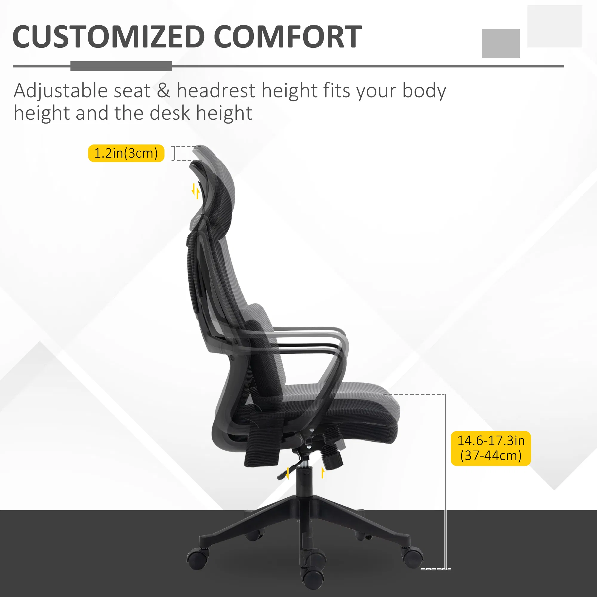 Office Chair High Back — Ergonomic Mesh Computer Chair Executive — photo 7