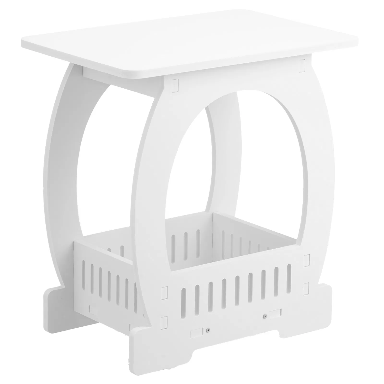 Side Table with Storage, Nightstand End Table for Small Spaces, Modern Arch Design Bedside Table for… image 6
