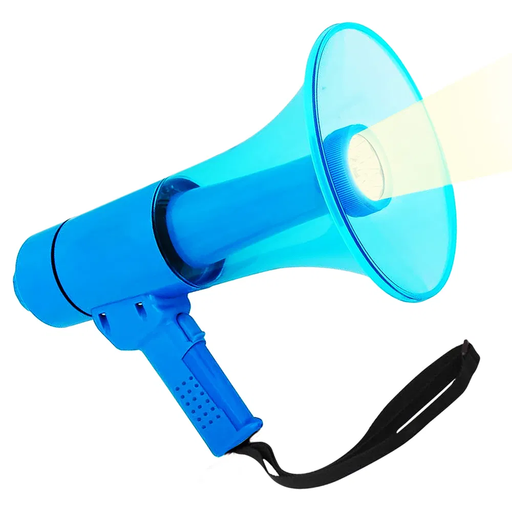 5 Core Megaphone 50W Waterproof Bull Horn PA Speaker w 800Yard Range Flashlight Loud Siren Voice Amp