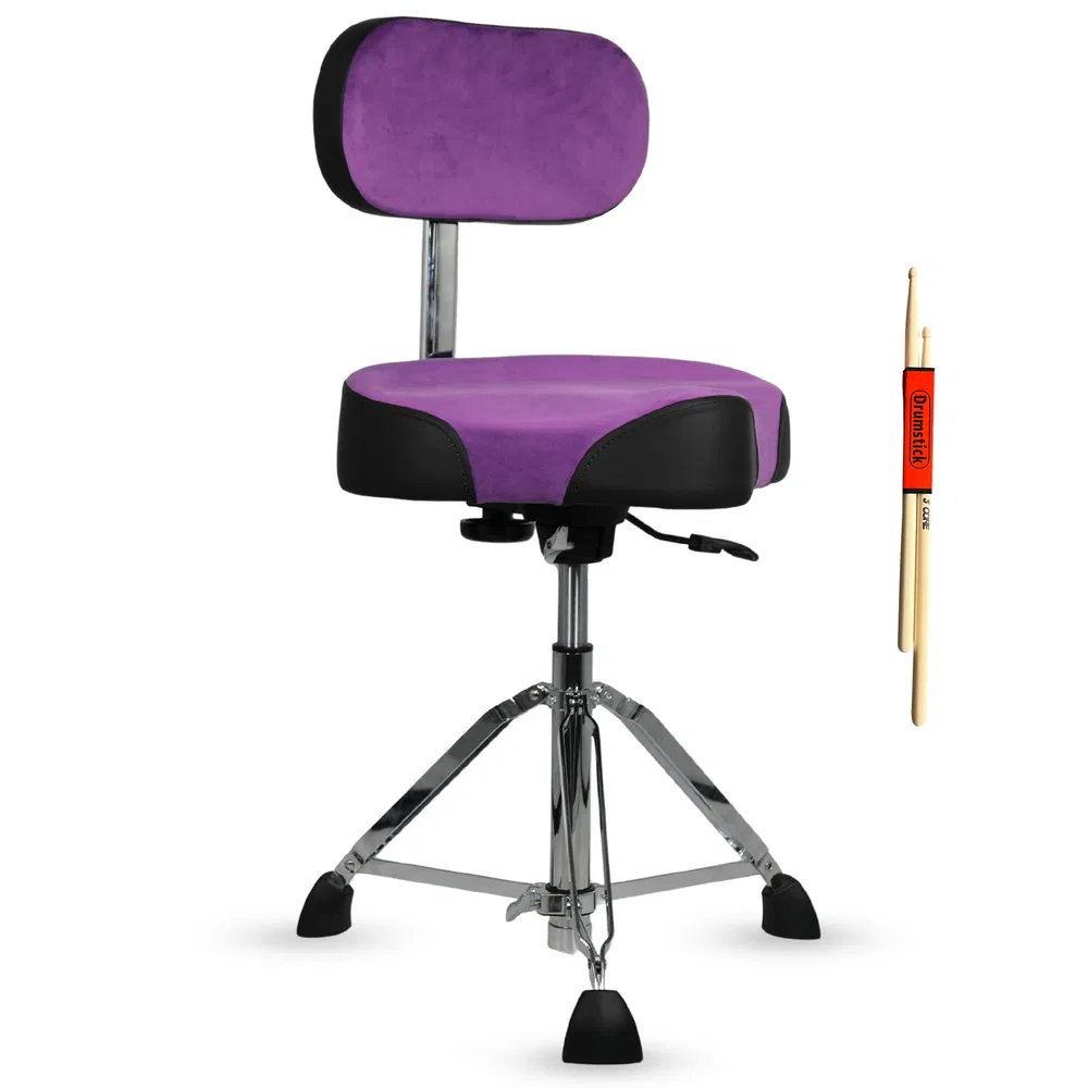 5 Core Drum Throne w Backrest 4" Padded Stool Airlift 25" Adjustable Drummer Stool 441Lb Capacity image 22