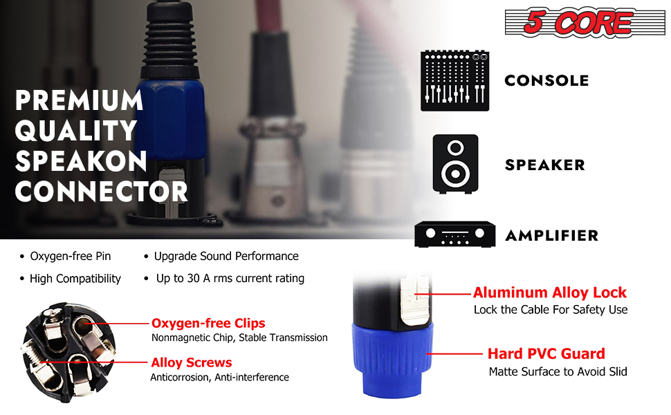 5Core Speakon Adapter High Quality Audio Jack Male Audio Pin Speaker Adapter Connector image 15