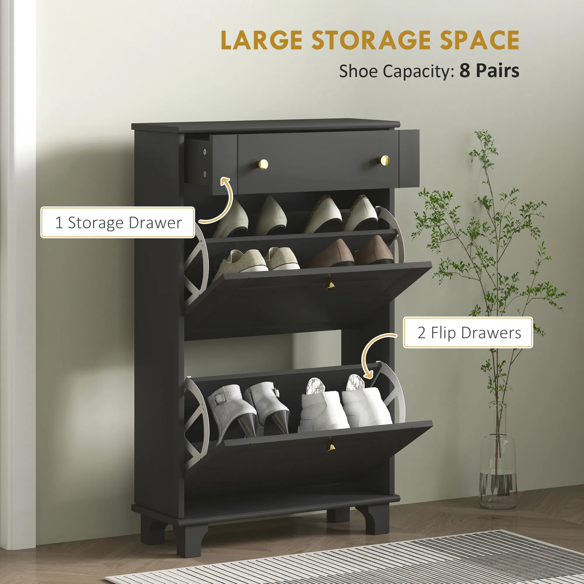 Slim Shoe Storage Cabinet, picture 4 of 5