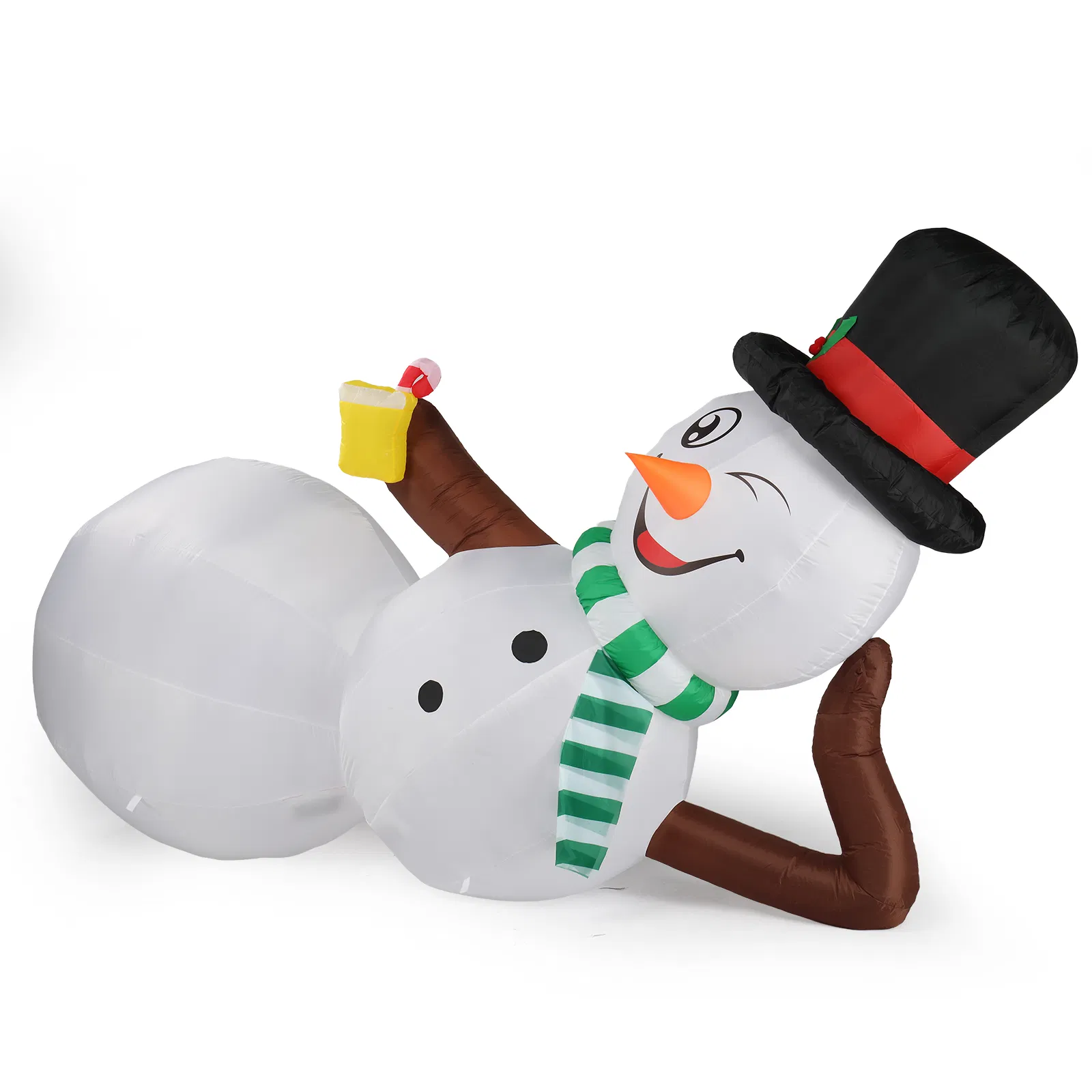 9.8 FT Lighted Christmas Inflatable Decoration, Large Inflatable Lying Snowman, Funny Blow Up Yard… image 2