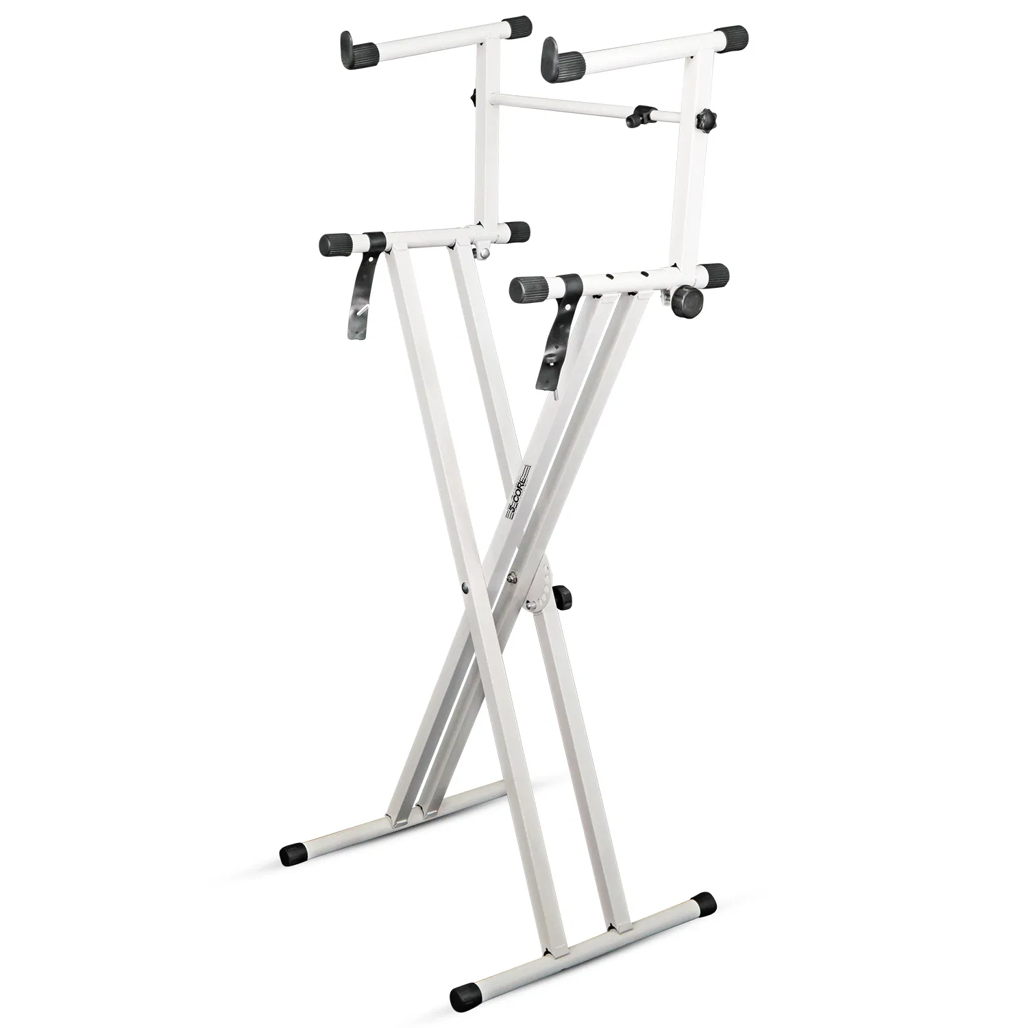 5 Core 2 Tier Keyboard Stand Double X Style Adjustable Electric Piano Riser Holder