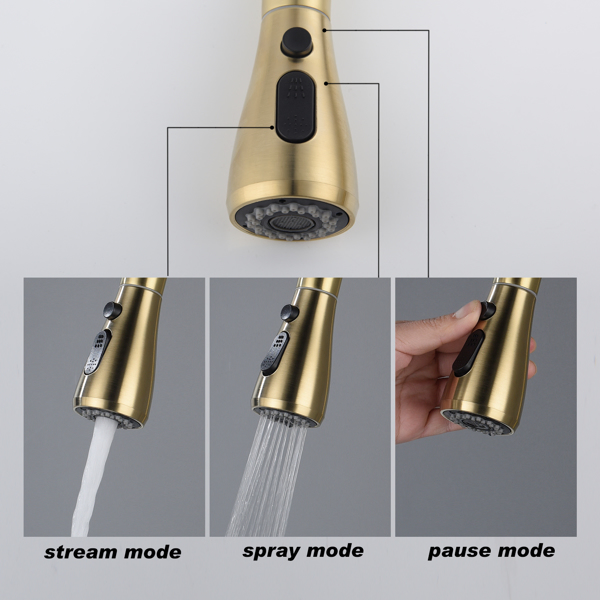 厨房水龙头家用洗菜盆龙头Kitchen Faucet with Pull Out Spraye-18