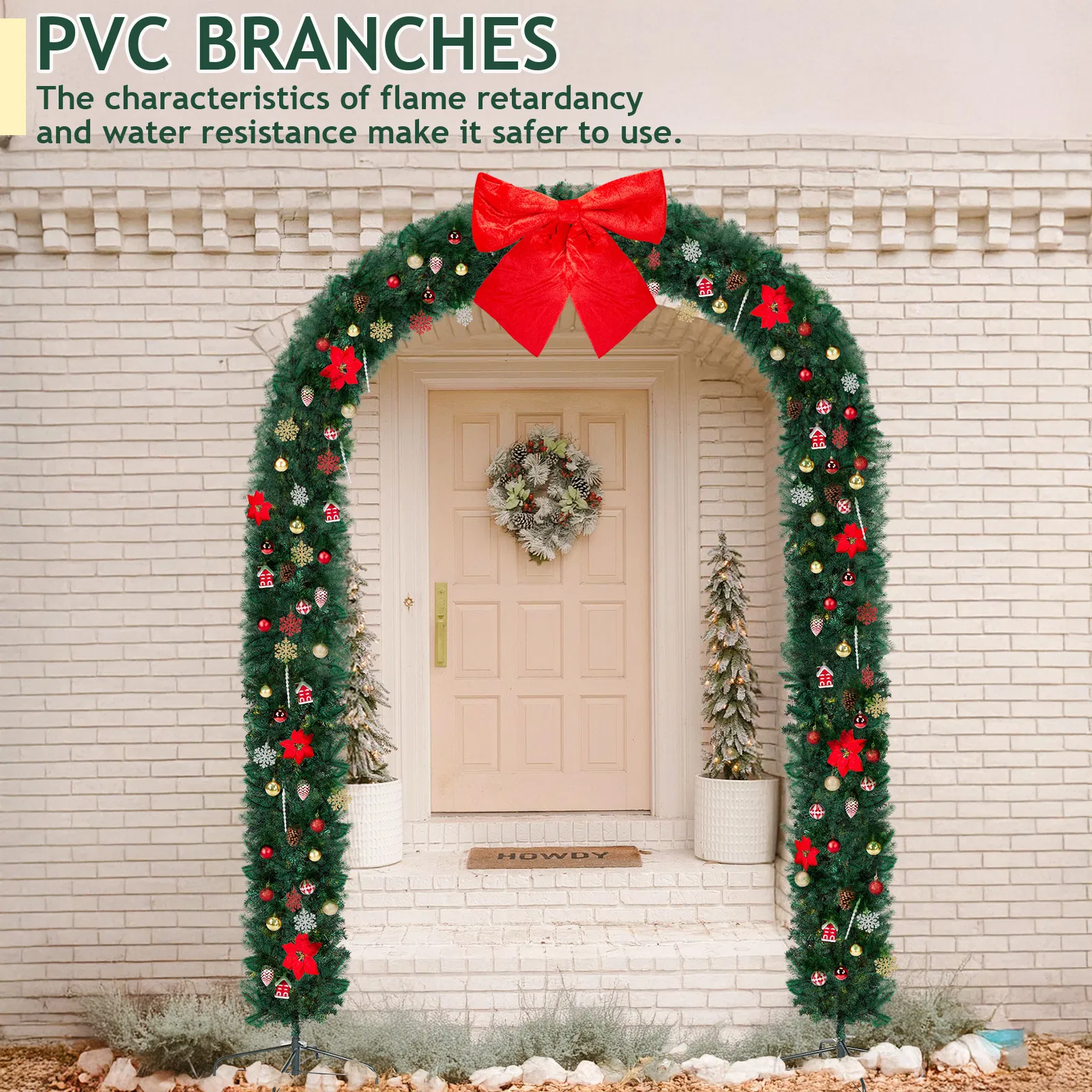 Christmas Artificial Tree Archway Decoration, Realistic PVC Holiday Tree Arch Frame for Outdoor Indoor… image 6