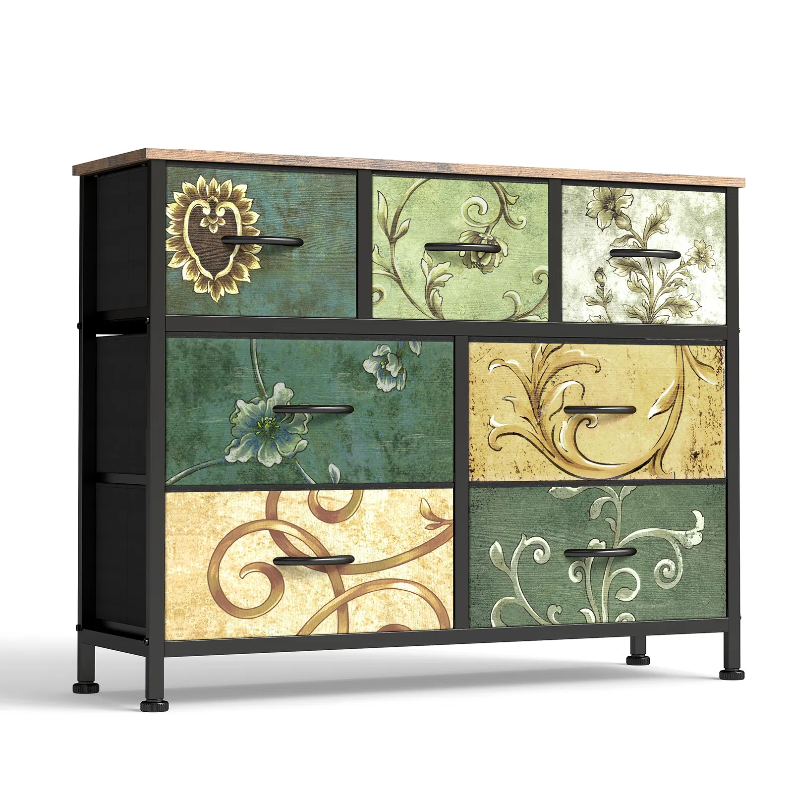 Fabric Drawer Side Table