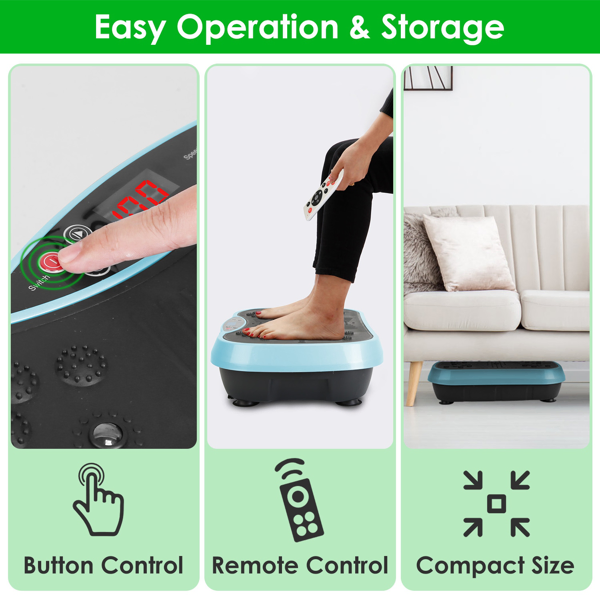 Vibration Exercise Machine With Resistant Bands Remote Control Whole Body Vibration Platform Workout Equipment Home Fitness Training Equipment For Weight Loss Fat Burner-16