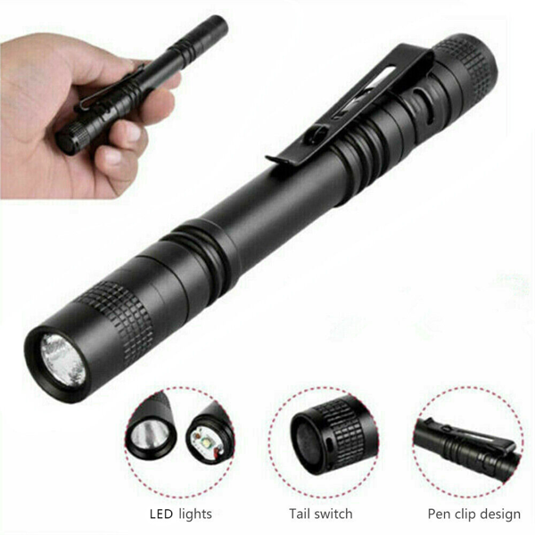 2 PCS Portable Mini LED Flashlight Camping Hiking Handheld Flashlight Pen Work light-19