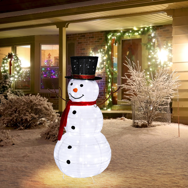 [Replace 62175283]60*60*120cm 30.00V 3.60W  Snowman Snow Fleece Garden Snowman Decoration White-47