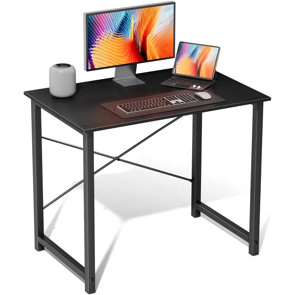 Computer Desk for Home Office, Modern Study Work Table Simple Style for Bedroom, Writing Desks with X-Shaped Reinforcement image 4