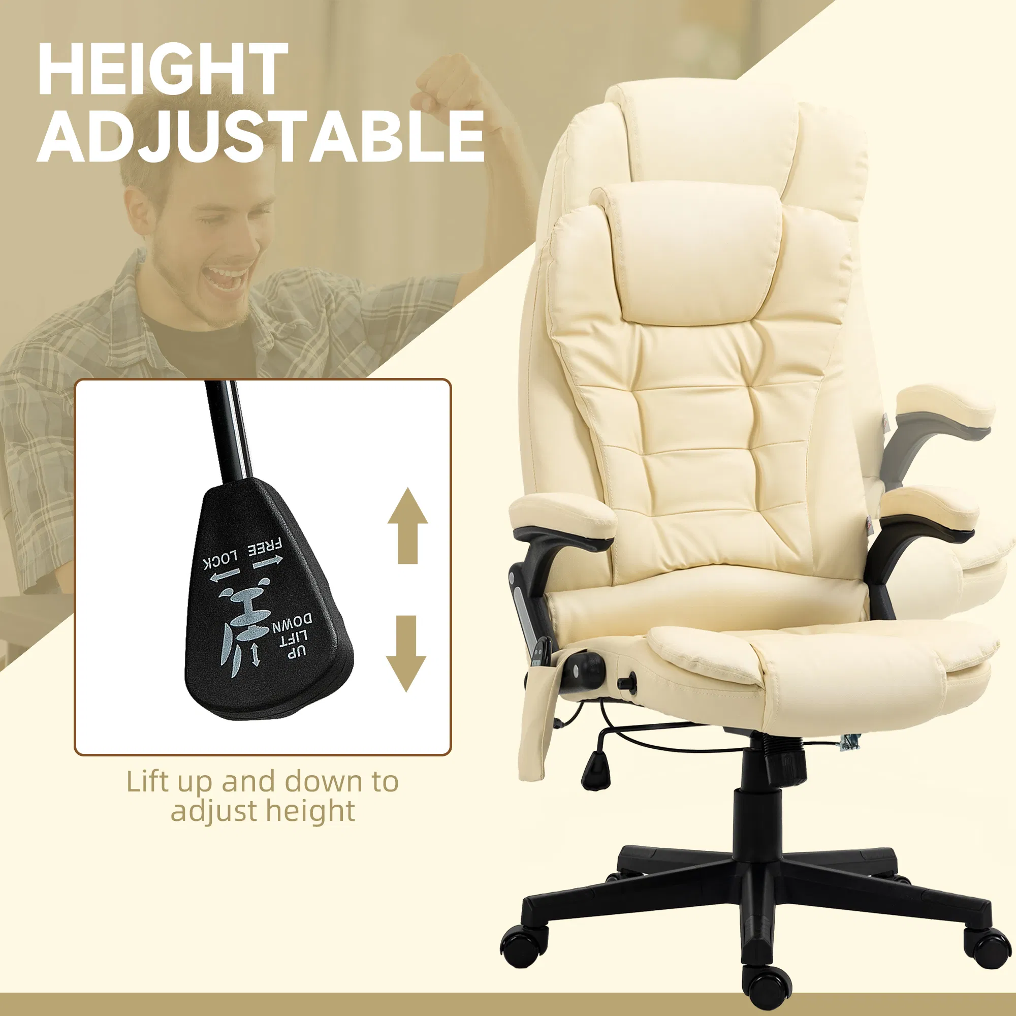 Office Chair Adjustable Heated Ergonomic Massage Swivel — photo 7