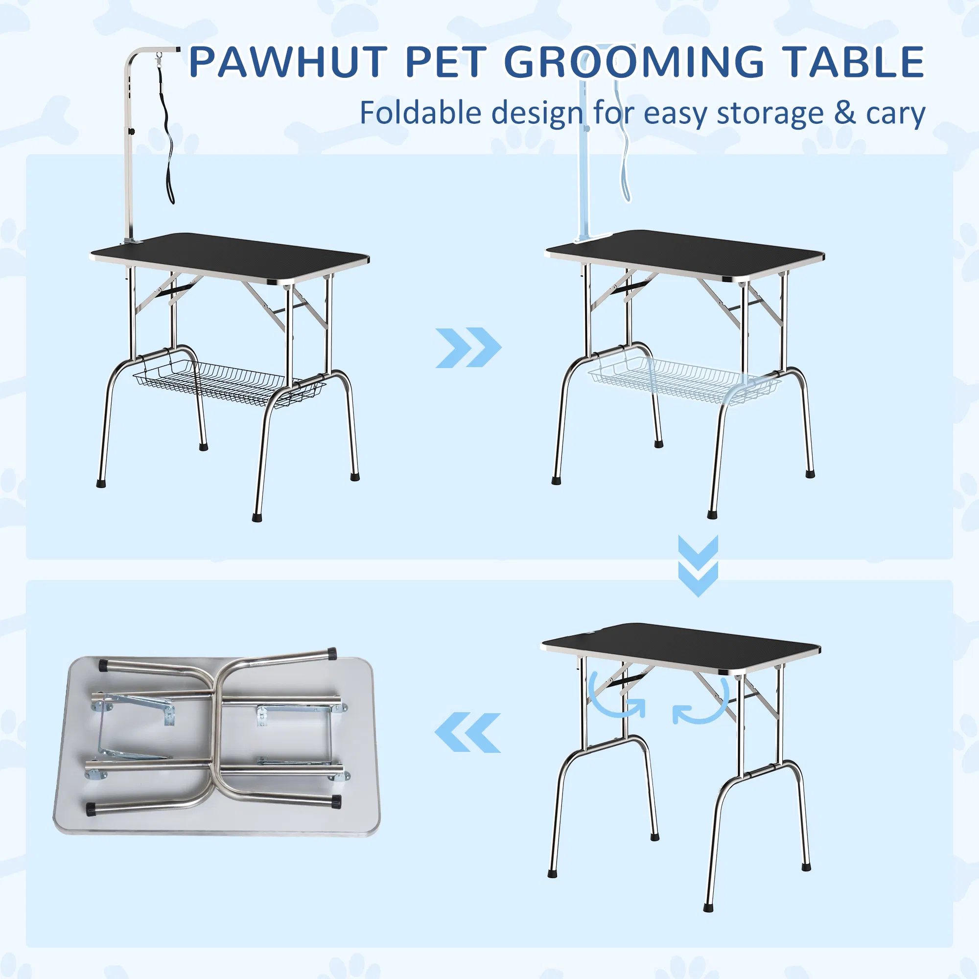 36-inch Dog Grooming Table Stainless Steel QUALITY GUARANTEED with Adjustable Arm and Basket — image 1