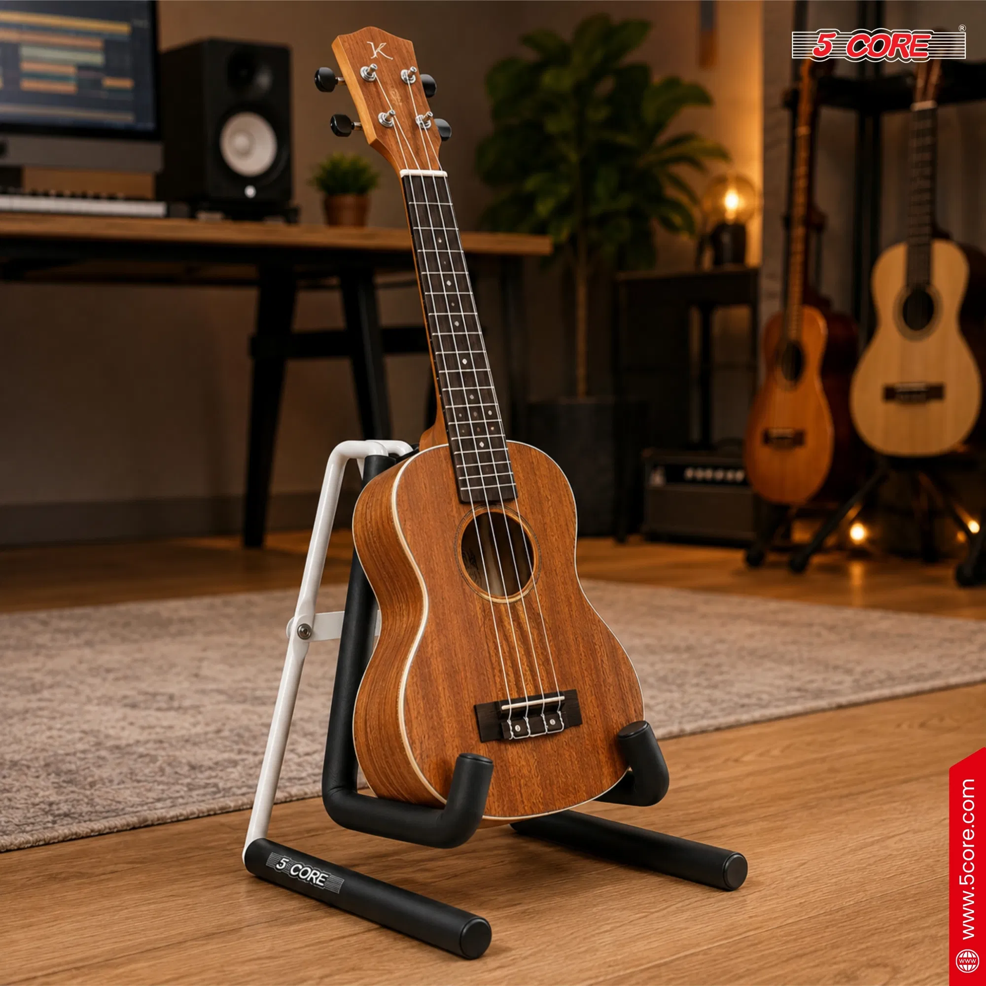 5 Core Ukulele Stand A Frame Metal Body w Soft Padded Arms Support Banjo Ukuleles Mini Guitar Violin image 7
