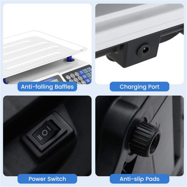 66lb/30kg Digital Produce Scale: 0.01lb/5g Precision, Dual Backlit LCD, 3 Power Options, Detachable Stainless Steel Platform for Market/Deli-15