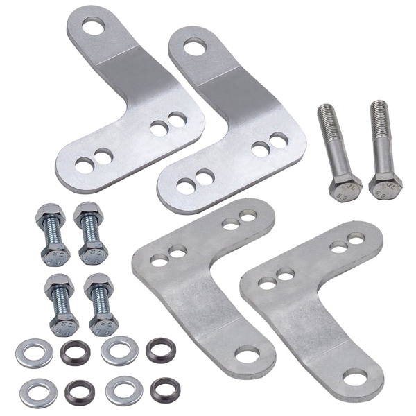 降低套件Universal Coil-Over Rear Lower Kit Adjustable Shock Mount Brackets Steel for 3