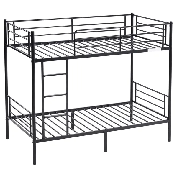 [same Model Code: 67430277]Iron Bed Bunk Bed with Ladder — photo 2