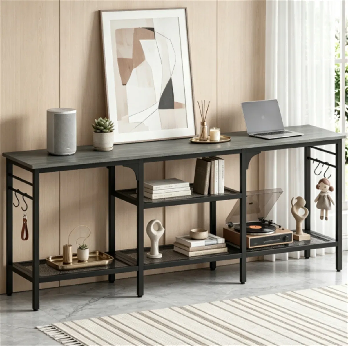 3-Tier Metal TV Stand, picture 3 of 5