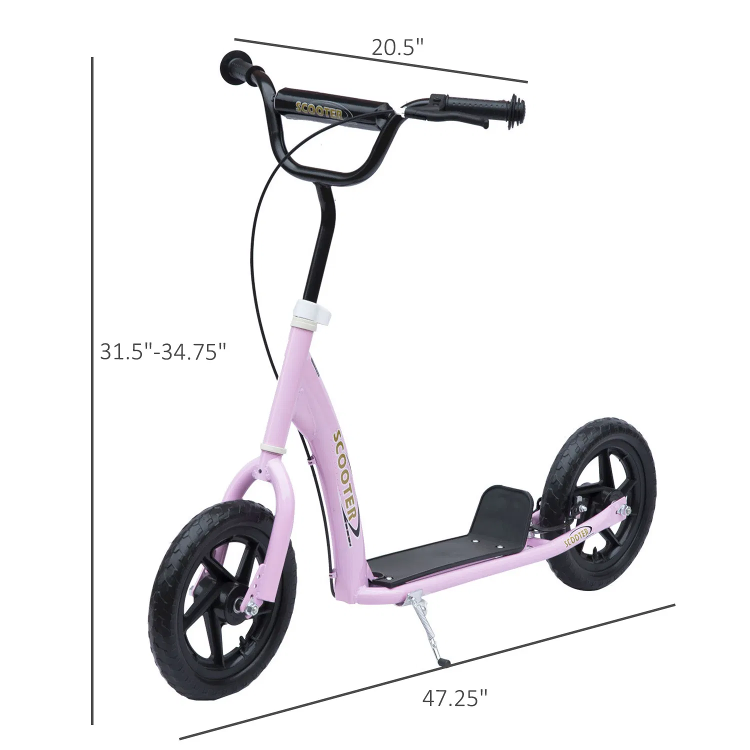 Kids Scooter Street Bike Bicycle for Teens Ride on Toy w/ 12'' — photo 4
