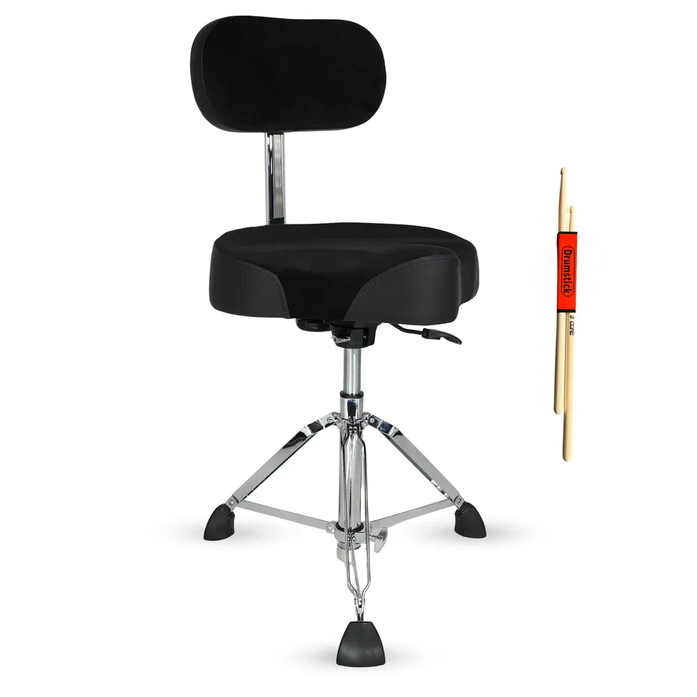 5 Core Drum Throne w Backrest 4" Padded Stool Airlift 25" Adjustable Drummer Stool 441Lb Capacity image 18