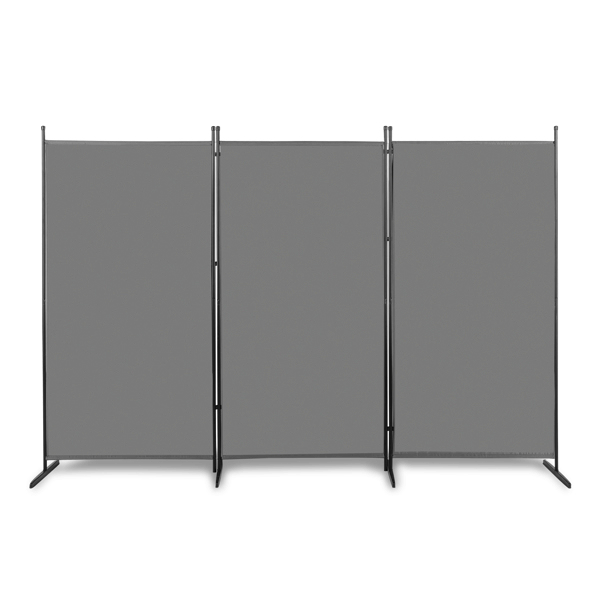  6FT 灰色 三折 160g涤纶布 塑料脚 碳素钢边框 可折叠 屏风-19