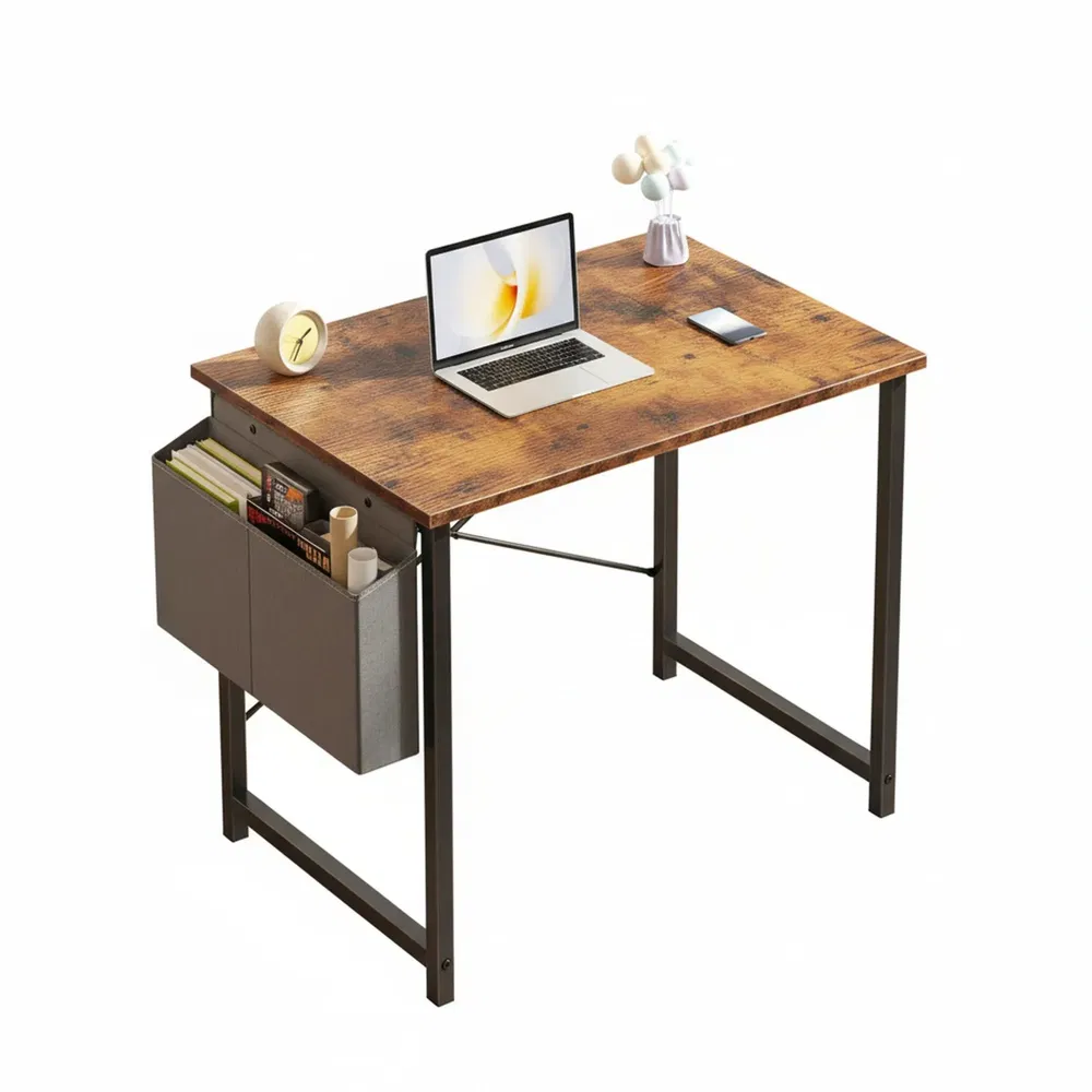 31IN Computer Desk for Home Office, Modern Study Work Table Simple Style for Bedroom, Writing Desks with X-Shaped Reinforcement image 8