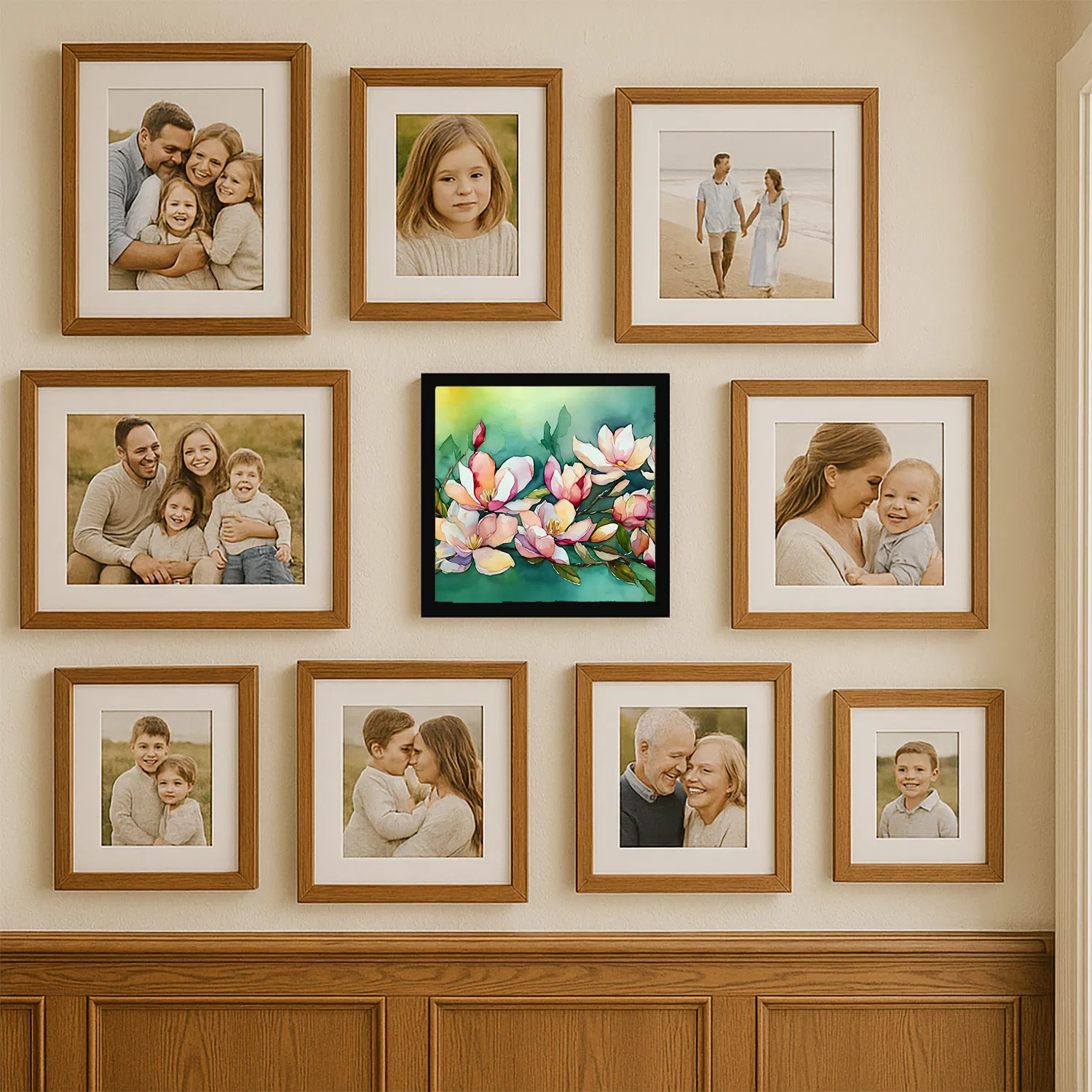 Framed Metal Print, Louisiana Magnolias
