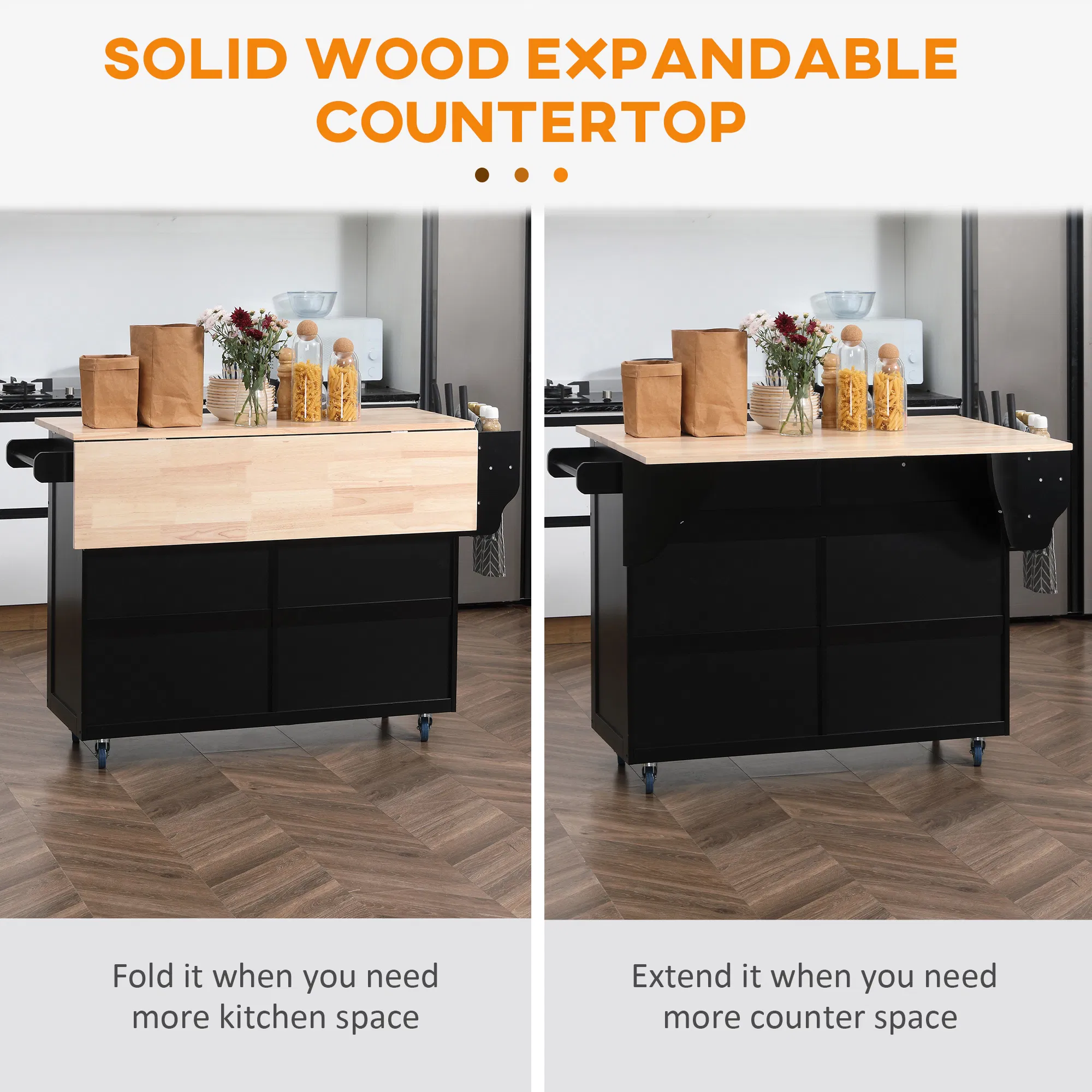 Rolling Kitchen Island, picture 2 of 5