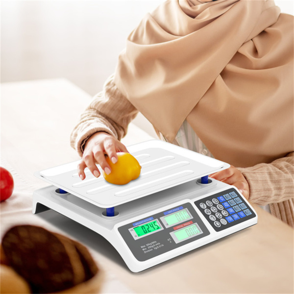 66lb/30kg Digital Produce Scale: 0.01lb/5g Precision, Dual Backlit LCD, 3 Power Options, Detachable Stainless Steel Platform for Market/Deli-14