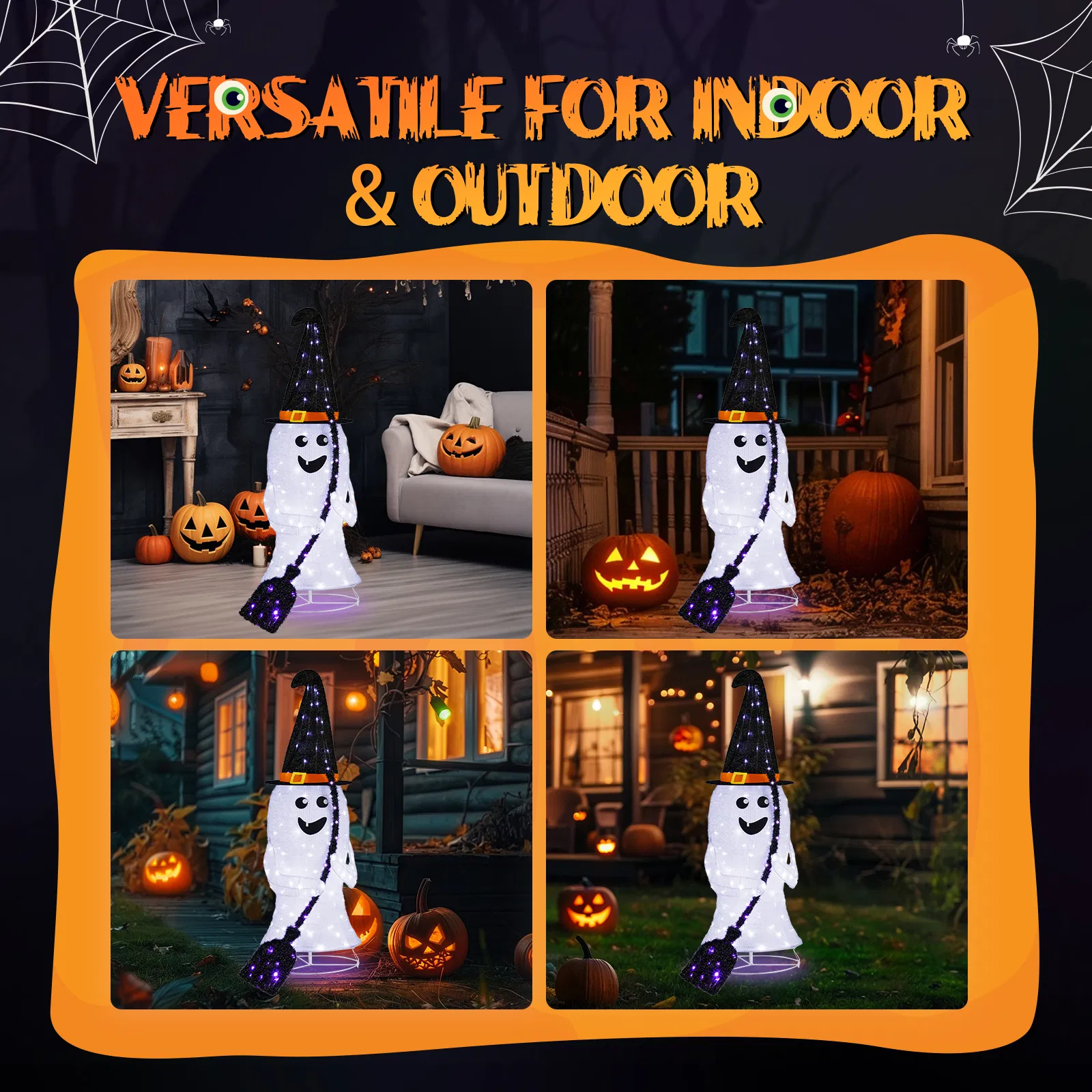 Replace 944001634ft Ghost 100LED Lighted Outdoor Halloween Decorations image 6