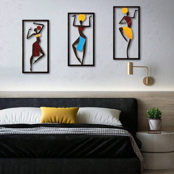 CIFbuy Bohemian Macrame Wall Hanging African Dancer Art Modern Handmade Living Room Bedroom Decor(TikTok, temu pick-up service)-13