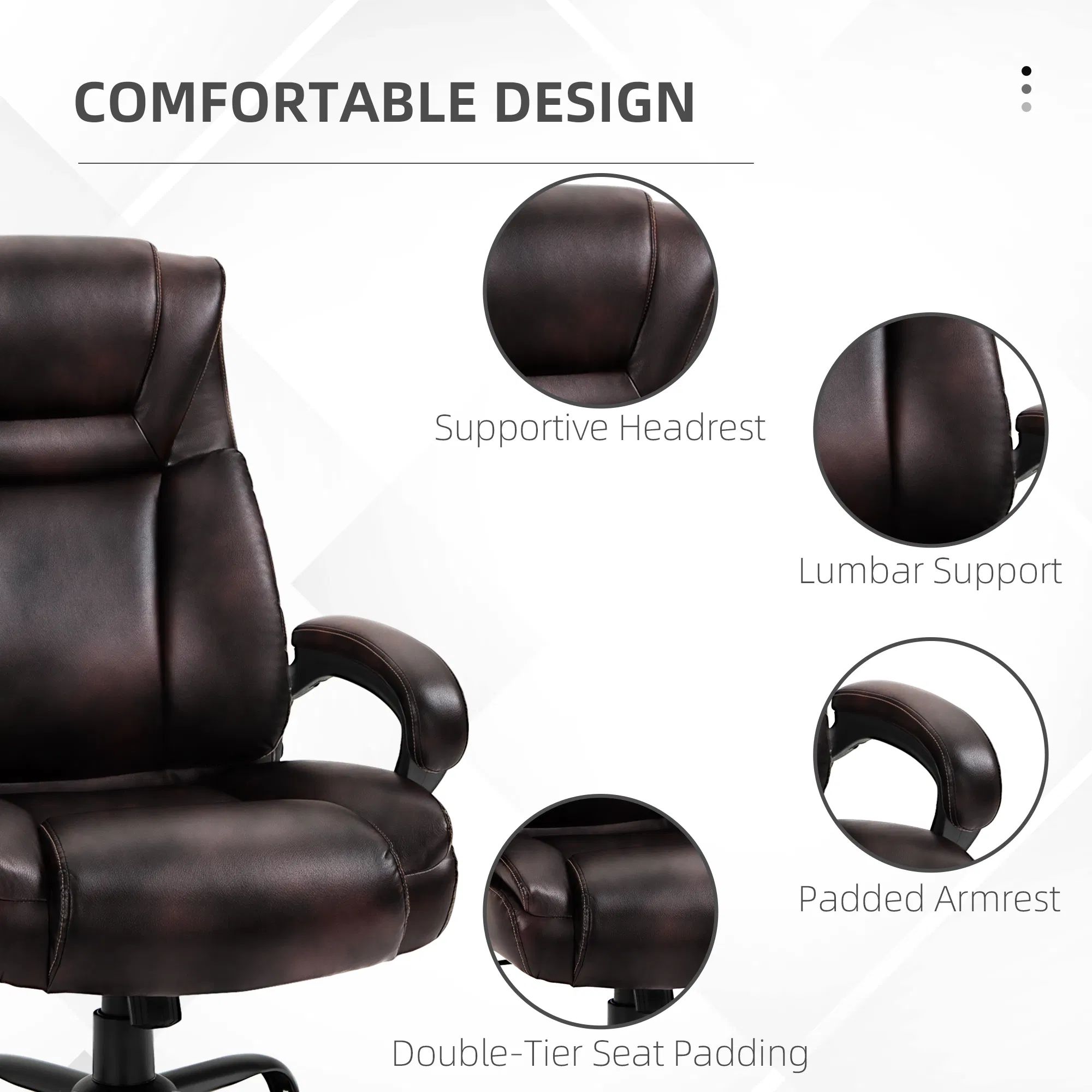 PU Leather Executive Office Chair, picture 3 of 5
