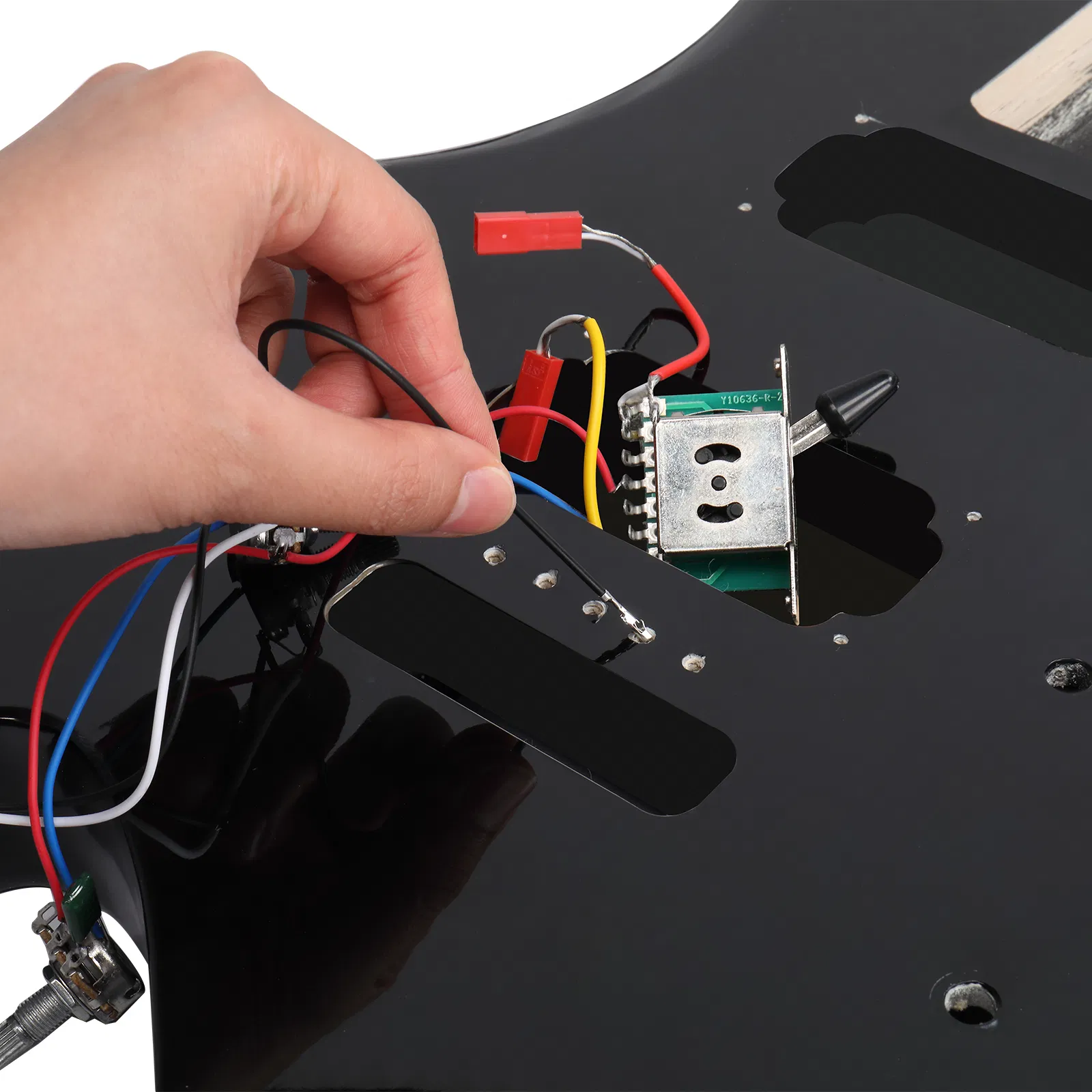 DIY 6 String Flame Shaped Style HSH Electric Guitar Kits with Mahogany Body, Maple Neck and Accessories… image 9