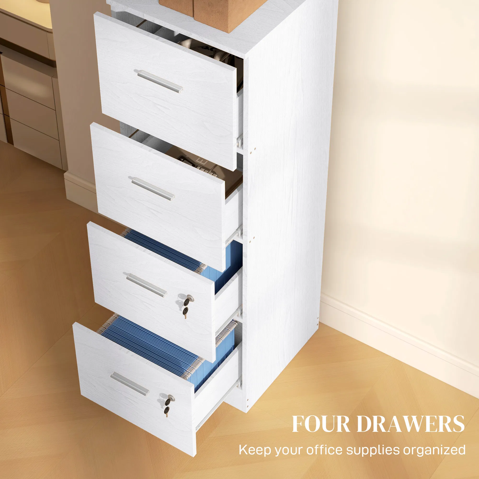 4 Drawer Vertical Filing Cabinet, picture 4 of 5