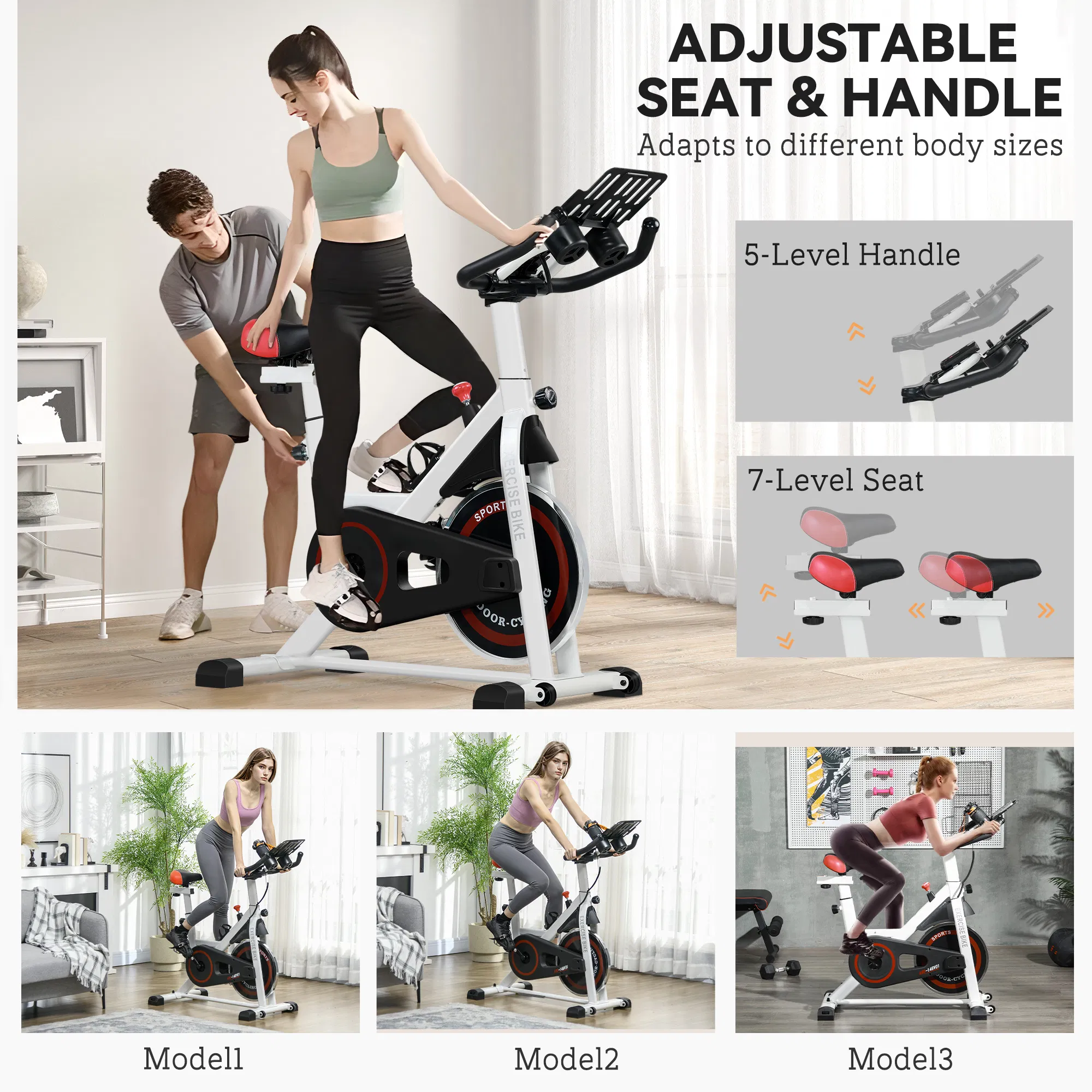 Adjustable Upright Stationary Exercise Bike w/ LCD Display β photo 6