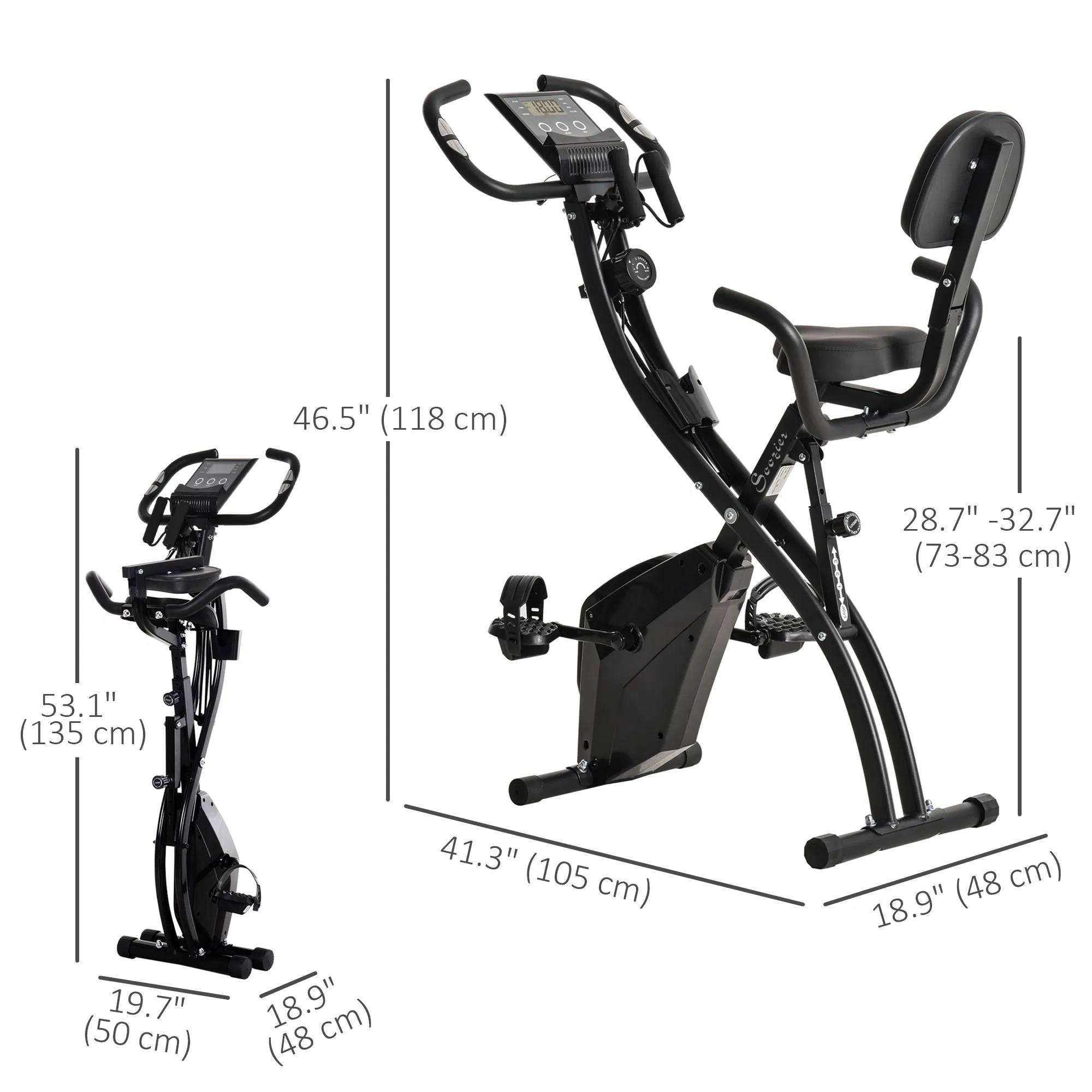 3 in 1 Folding Exercise Bike — Foldable Stationary Bike — photo 4