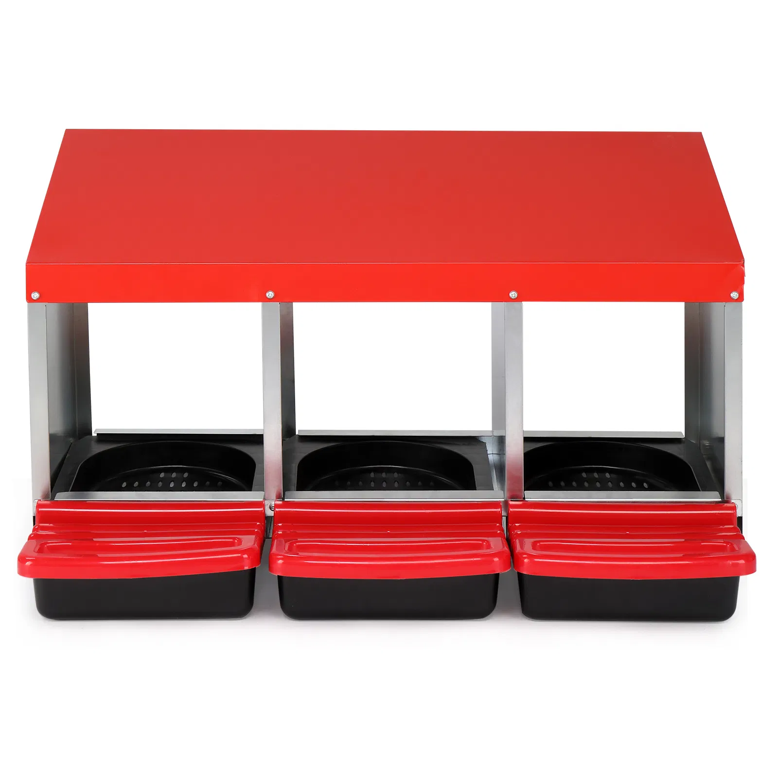 3 Compartment Roll Out Chicken Nesting Box with Plastic Basket, Egg Nest Box Chicken Laying Box Hens… image 5