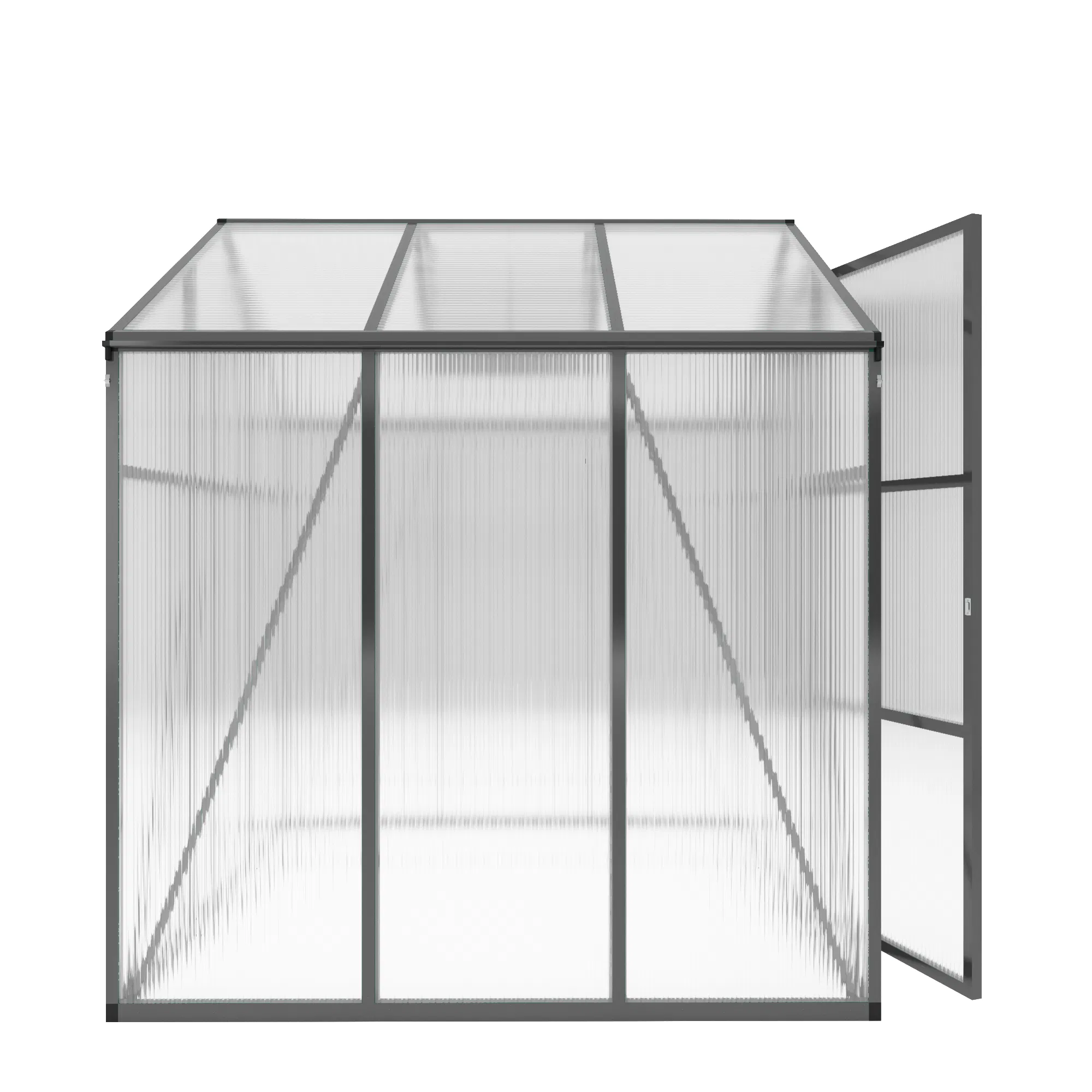 Newly marketed Gain height windproofaluminum greenhouse 6x6 FT Polycarbonate Greenhouse Raised Base and… image 6