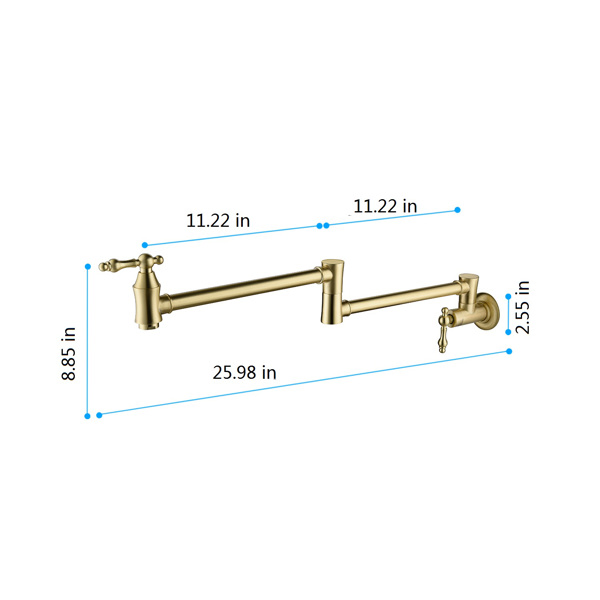 厨房折叠水龙头Folding faucet Pot Filler Faucet Wall Mount-16