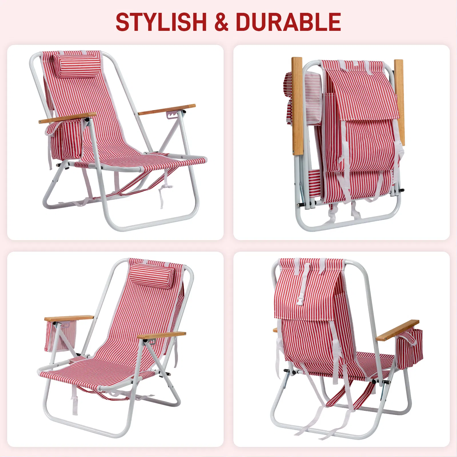 Beach Chair with Space-Saving 24 Inches image 8