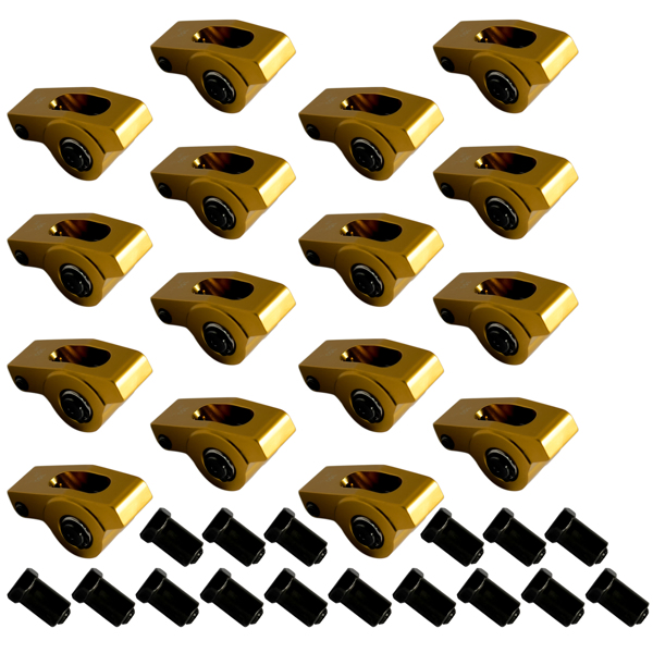 摇臂 Aluminum Self-aligning Roller Rockers Arms 1.5 Ratio For Chevy Small Block SBC Gen I 350 400-14