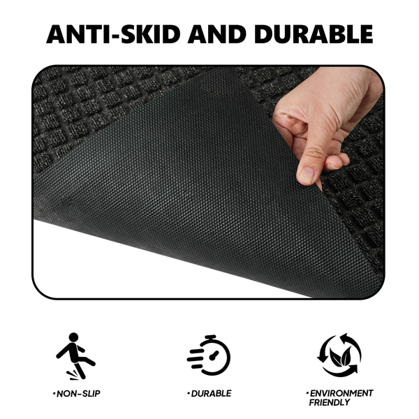 1PC Polypropylene Small Grid Composite Rubber Mat, Gray, 60x90x0.7cm, Kitchen & Home Anti-Fatigue Floor… image 3