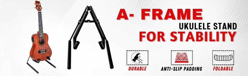 5 Core Ukulele Stand A Frame Metal Body w Soft Padded Arms Support Banjo Ukuleles Mini Guitar Violin image 10