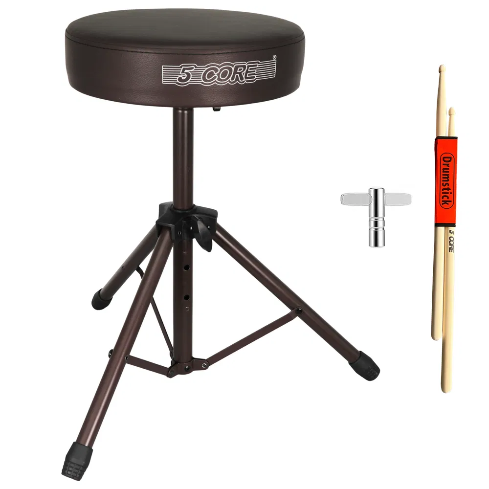 5 Core Drum Throne 3" Thick Padded Memory Foam Comfortable Drummer Stool 330Lb Capacity Adjustable image 22