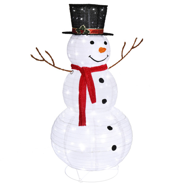 [Replace 62175283]60*60*120cm 30.00V 3.60W  Snowman Snow Fleece Garden Snowman Decoration White-30